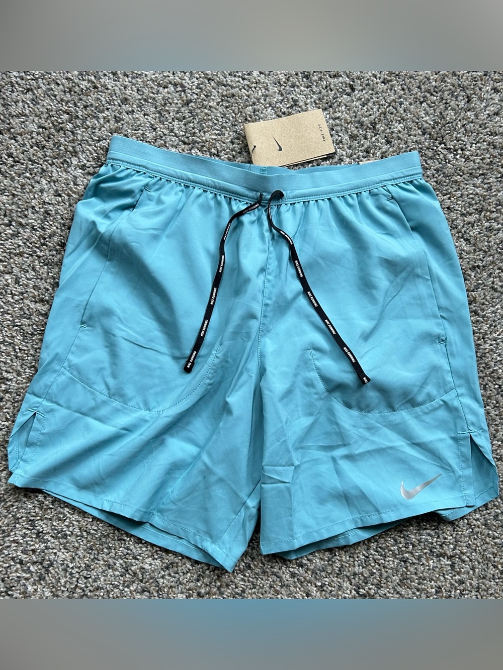 Nike Dri-Fit Stride 7" Running Shorts Blue Mens Size Small Reflective CJ5459-464
